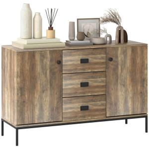 Buffet de cuisine 2 placards étagère réglable 3 tiroirs en…