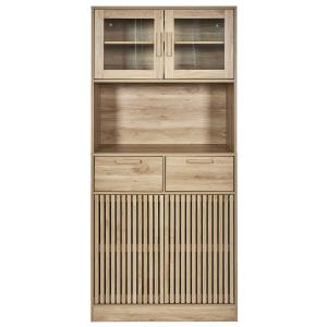 Buffet de cuisine 4 portes 2 tiroirs en bois marron