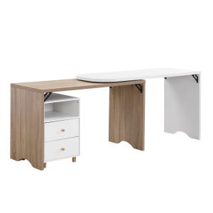 Buffet de cuisine en bois avec portes en cannage