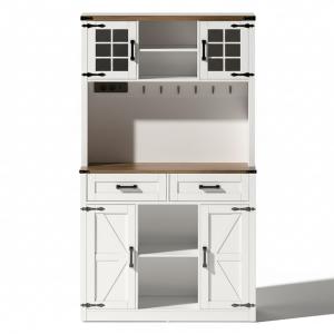 Buffet de cuisine vintage avec éclairage LED et grands rang…