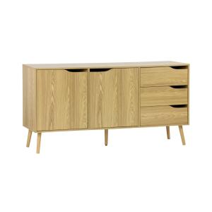 Buffet de rangement scandinave effet frêne