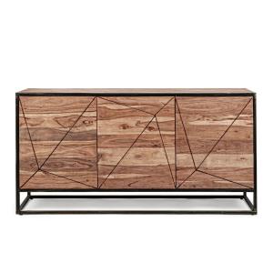 Buffet de salle à manger en acacia et en métal 3 portes L14…
