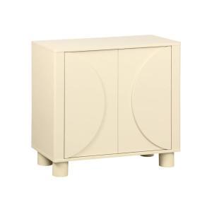 Buffet décor bois beige 2 portes 80cm