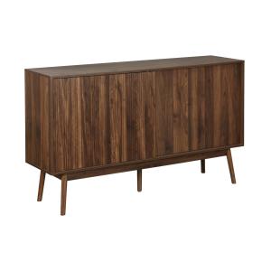 Buffet décor bois foncé 2 portes   2 étagères