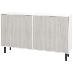 Buffet design contemporain - 4 portes - noir blanc aspect b…