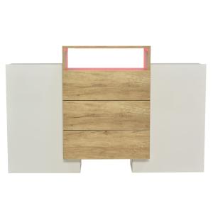Buffet Design Contemporain avec LED  2 Portes, 3 Tiroirs