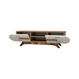 Buffet effet bois 120,8x50h90,7 cm Noir