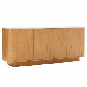 Buffet effet bois 4 portes L 180 cm bois clair