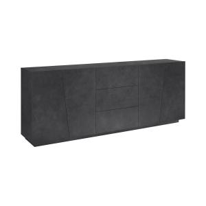 Buffet effet bois ardoise 220x43 cm