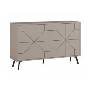 Buffet effet bois beige 123x35h62 cm