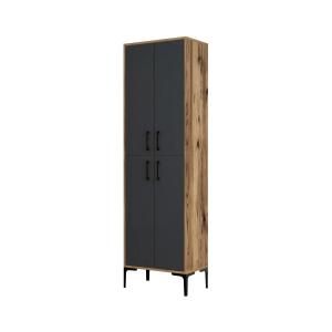 Buffet effet bois beige, anthracite 60x35  cm