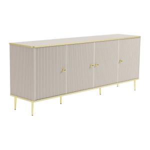 Buffet effet bois beige, doré