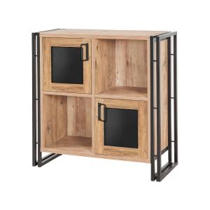 Buffet effet bois beige, noir 89x35  cm