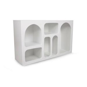 Buffet effet bois blanc 120x37h74 cm