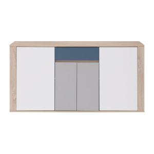 Buffet effet bois , blanc, multicolore