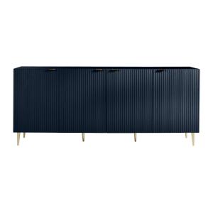 Buffet effet bois bleu nuit