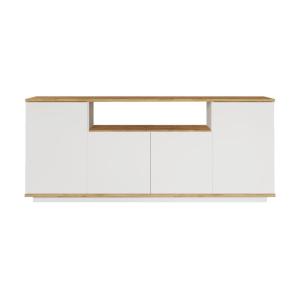 Buffet effet bois naturel clair, blanc