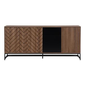 Buffet effet bois naturel foncé