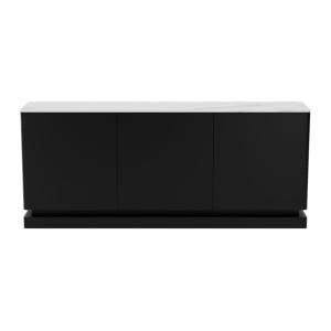 Buffet effet bois noir, blanc