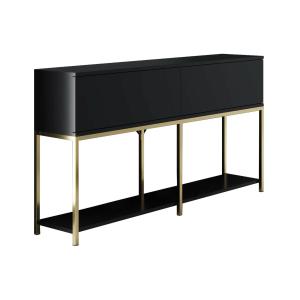 Buffet effet bois or noir 150x30  cm