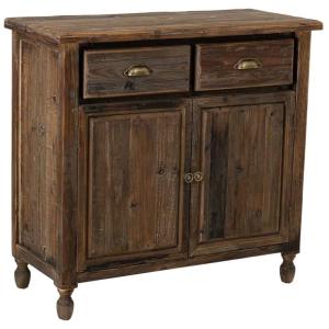 Buffet en bois avec 2 portes et 2 tiroirs 90x40x85h cm
