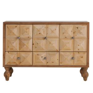 Buffet en bois avec façade en relief L118