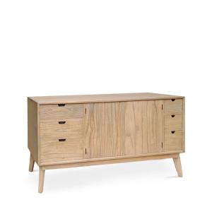 Buffet en bois beige L 160 cm