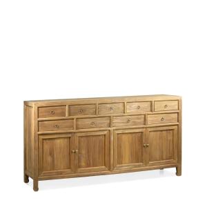 Buffet en bois beige L 180 cm