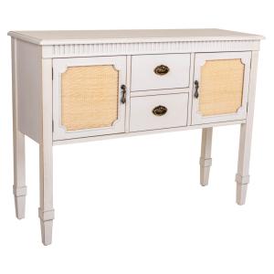 Buffet en bois blanc 108x36x82h