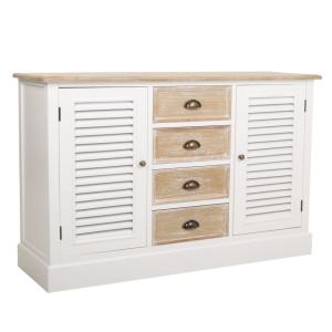 Buffet en bois blanc 124x40x80h