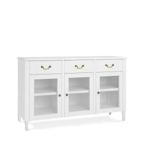 Buffet en bois blanc L 140 cm