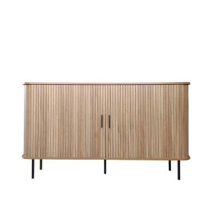 Buffet en bois cannelé à portes coulissantes 140cm