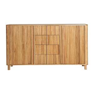 Buffet en bois contreplaqué brun clair 160x40x90 cm