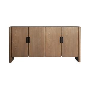 Buffet en bois de frêne brun clair 160x40x80 cm