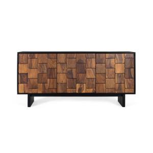 Buffet en bois de manguier à trois portes 160 cm