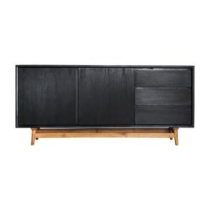 Buffet en bois de mindi noir, 180x40x80 cm