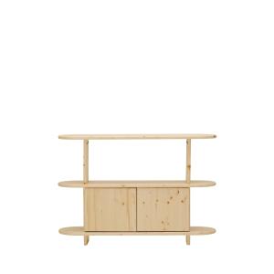 Buffet en bois de sapin beige, 120 cm