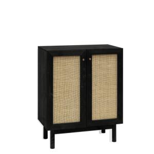 Buffet en bois de sapin noir 80x100cm