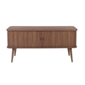 Buffet en bois finition Noyer avec portes coulissantes