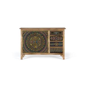 Buffet en bois manguier multicolore