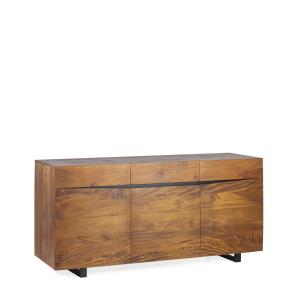Buffet en bois marron et fer noir L 180 cm