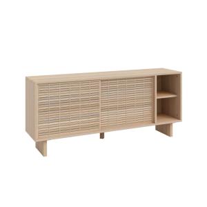 Buffet en bois massif naturel - 1 étagères  - 150 cm Verni