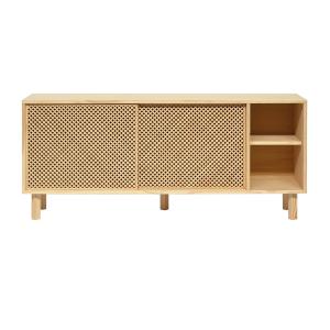 Buffet en bois massif naturel 150 cm Verni