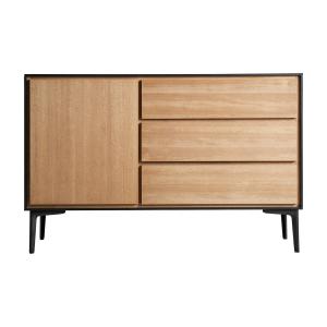 Buffet en bois mdf brun clair 116x40x75 cm