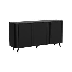 Buffet en bois noir 151x42x70h cm