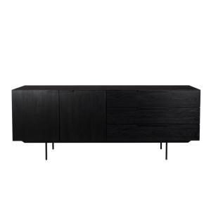 Buffet en bois noir de 180 cm