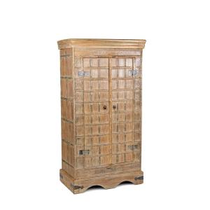 Buffet en bois recyclé beige H 140 cm