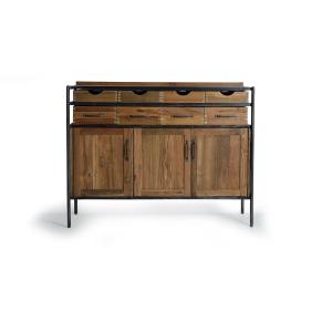 Buffet en bois teck et manguier et métal