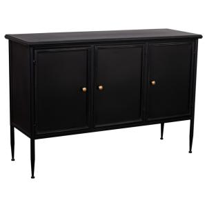Buffet en métal noir 120x41x80