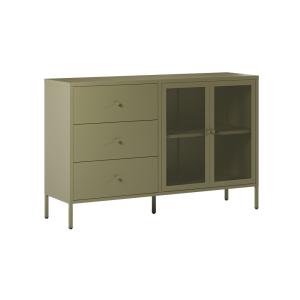 Buffet en metal vert kaki